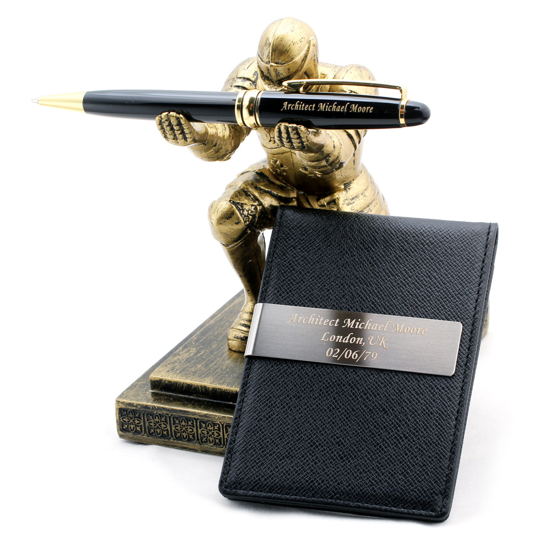 MLST009 SOTANIA Metal Money Clip Wallet & Ballpoint Pen Gift Set
