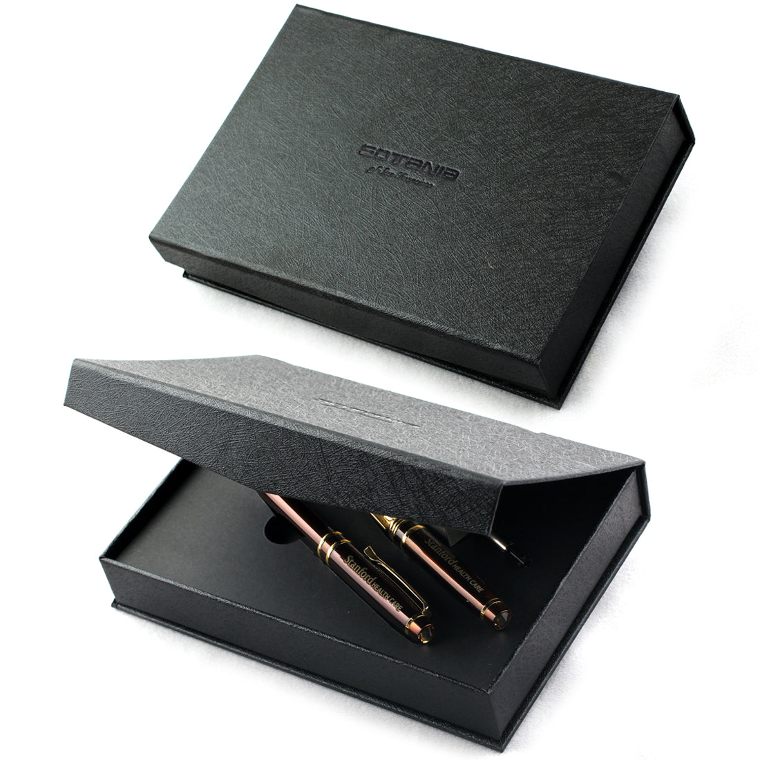 MLST007 SOTANIA LETTER OPENER PEN SET BROWN GOLD TRIM