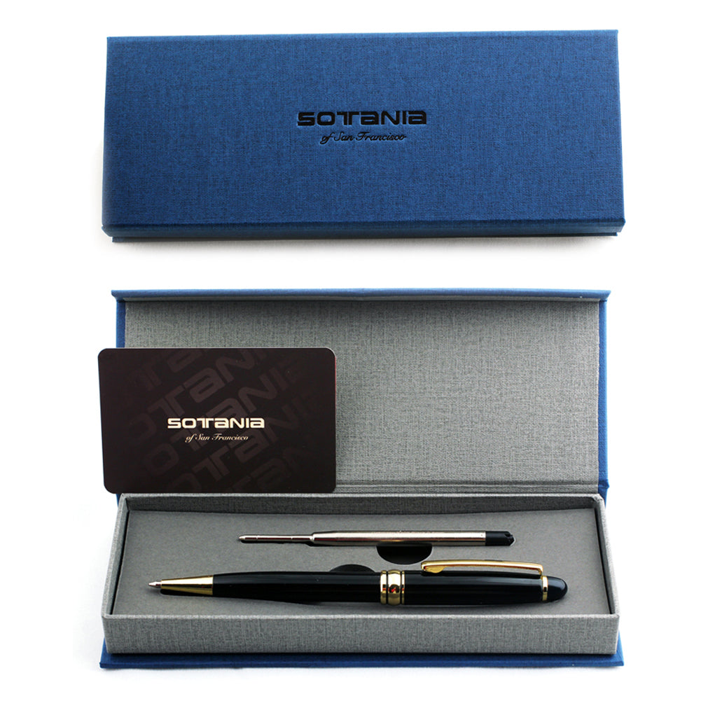 SOTANIA® Classic Ballpoint Pen Gift Set – Gold Trim & Refill Included