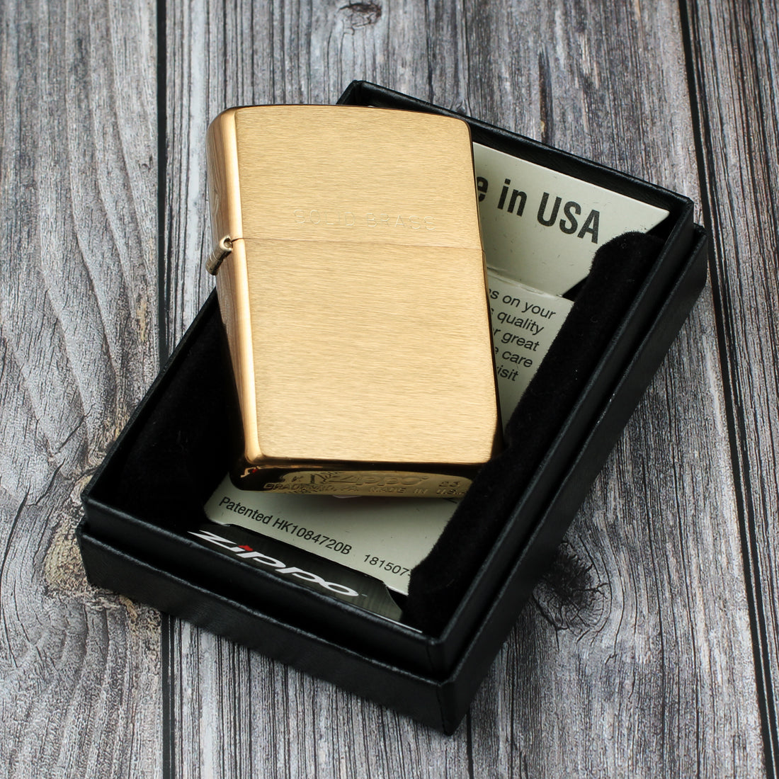 Zippo Lighter 204 – Solid Brass with Custom Engraving