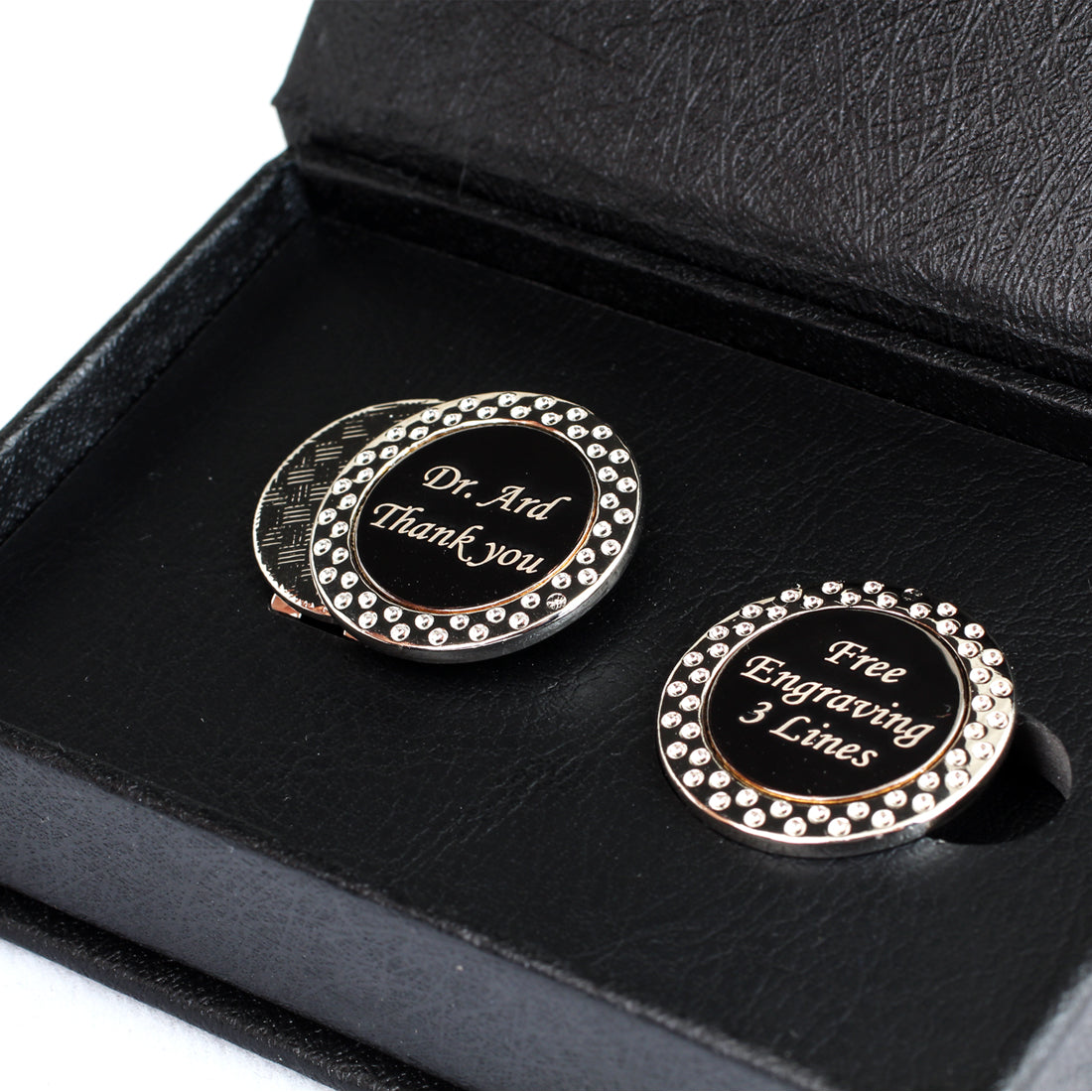 Gold Silver Ball Marker with Gift Case